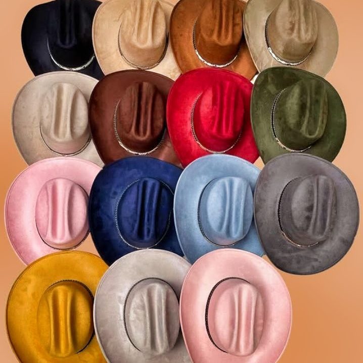 Vegan Suede Cowboy Hats Vegan Suede Cowboy Hats